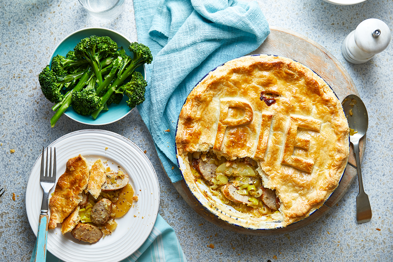 Sausage, apple and leek pie - Southern Co-op