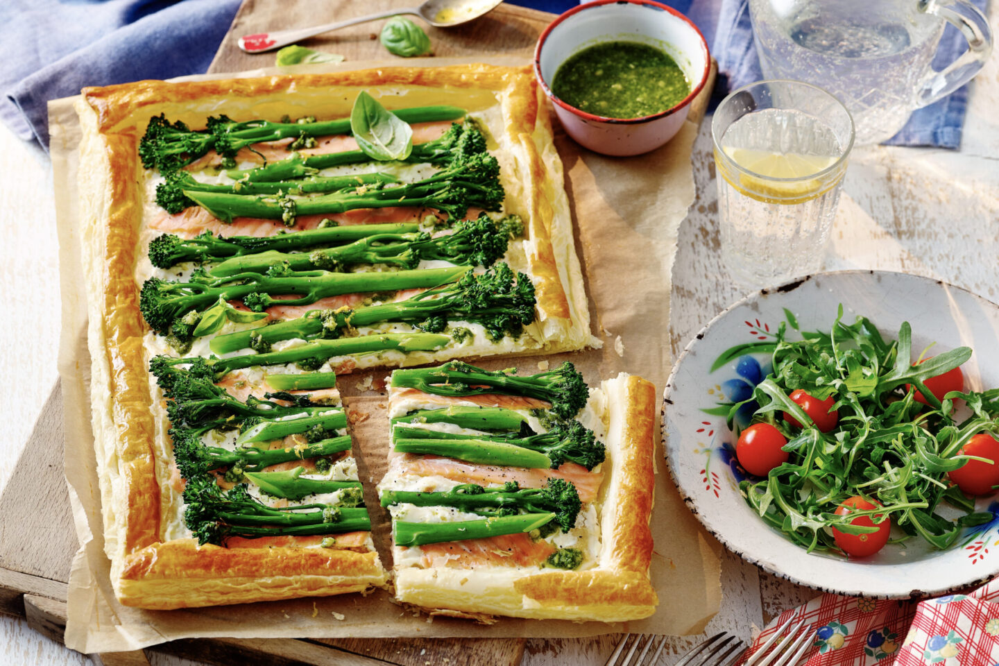 Broccoli, Salmon and Pesto Tart Southern Coop