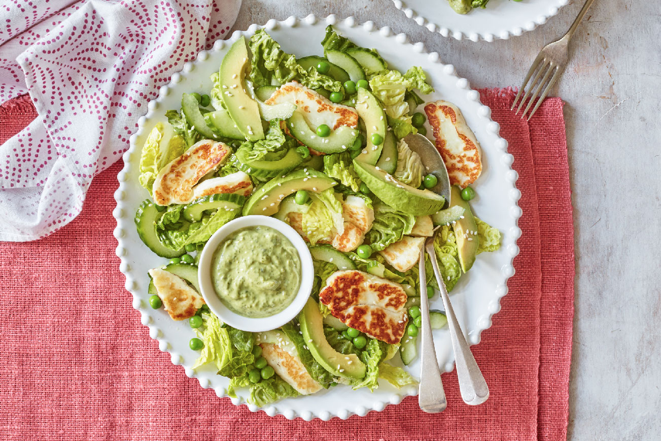 Halloumi with green goddess salad - Southern Co-op