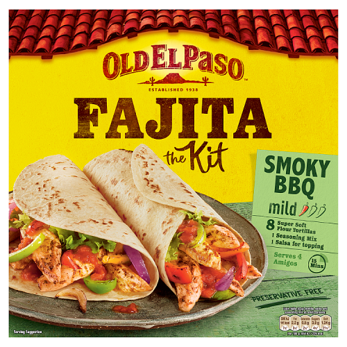 Old El Paso Smokey BBQ Fajita Kit 500g