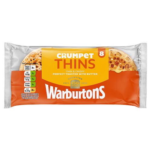 Warburtons Crumpet Thins 8S
